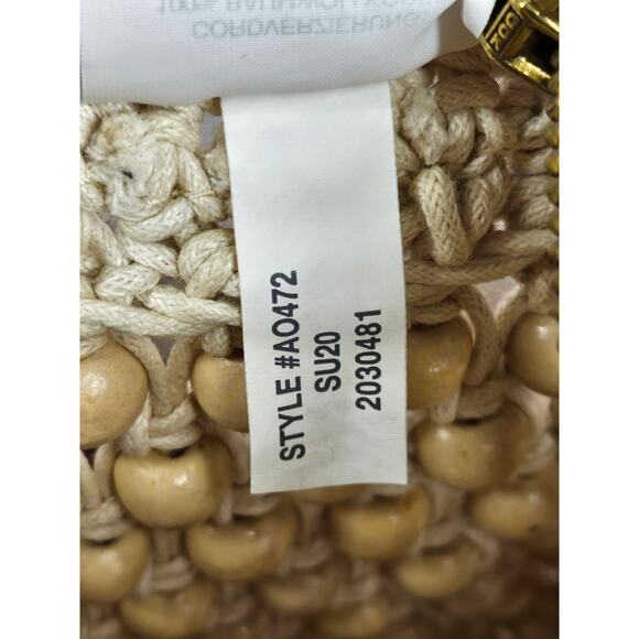 MADEWELL WOMEN'S 100% WOODEN BEADS 100% COTTON CORE POUCH PURSE STYLE A0742A - Picture 9 of 9